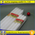 White flutes or ridges column candle